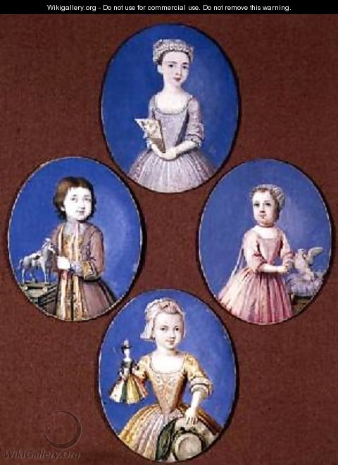 Miniature of the Four Whitmore Children - Paul-Peter Lens