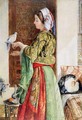 Girl with Two Caged Doves Cairo - John Frederick Lewis