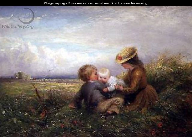 Children in a Field 1875 - Charles James Lewis