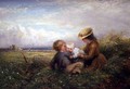 Children in a Field 1875 - Charles James Lewis