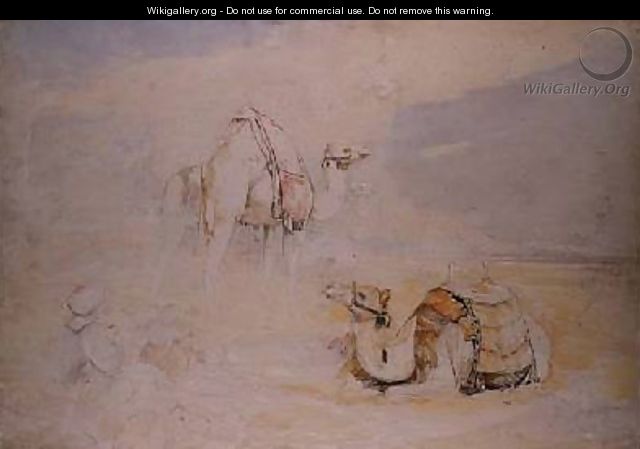 Study for A Halt in the Desert - John Frederick Lewis