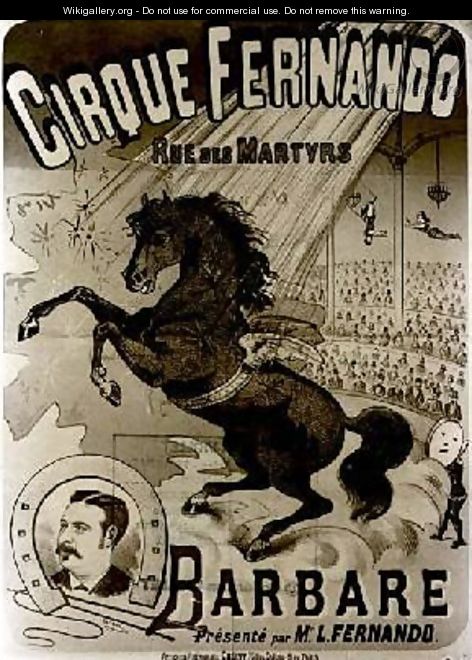 Poster for the Cirque Fernando - Charles Levy