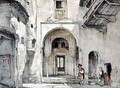 The Entrance to the Mosque - John Frederick Lewis