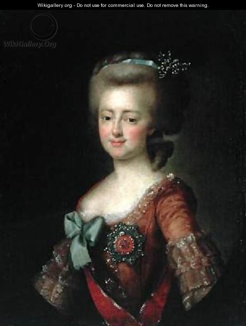 Portrait of Grand Duchess Maria Fyodorovna 1759-1828 - Dmitry Levitsky
