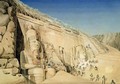 The Excavation of the Great Temple of Ramesses II Abu Simbel - (attr. to) Linant de Bellefonds, Louis M.A.