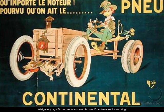 Advertisement for Continental Tyres - Michel, called Mich Liebeaux