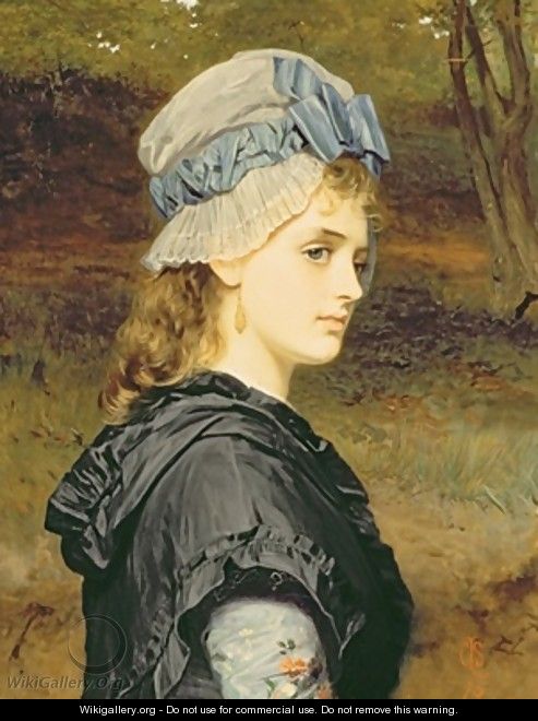 A Girls Head 1875 - Charles Sillem Lidderdale