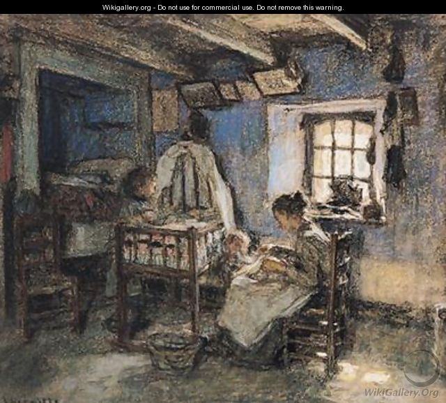 Domestic Interior Wissant 1913 - Leon Augustin Lhermitte
