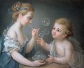 Children blowing bubbles - Etienne Liotard