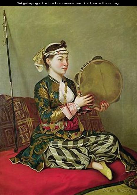 Turkish Woman with a Tambourine - Etienne Liotard