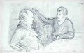 William Blake 1757-1827 in Conversation with John Varley 1778-1842 - John Linnell