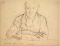 Half length of Blake full face arms crossed 1821 - John Linnell