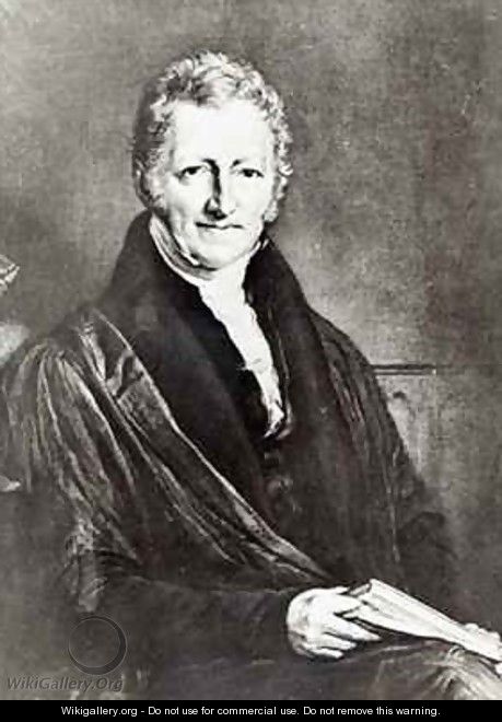 Portrait of Thomas Robert Malthus 1766-1834 political economist 1833 - John Linnell