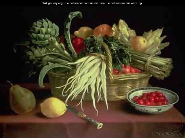Still life of Fruit and Vegetables - J. Linnard