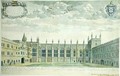 Collegium Novum elevated view of New College Front Quad from the south 1675 - David Loggan