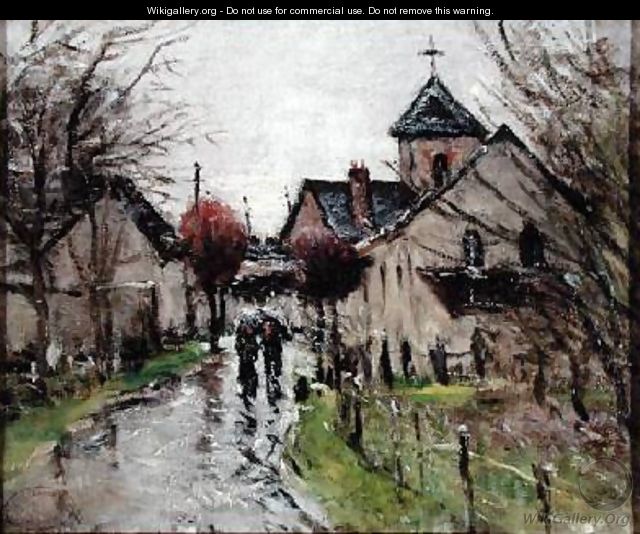 A Small Village under the Rain - Gustave Loiseau