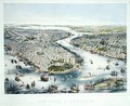 Birds-eye view of New York and Brooklyn - (after) Lochner, J.H.