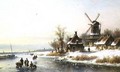 Winter Landscape with a Windmill - J. Kleyn Lodewyk