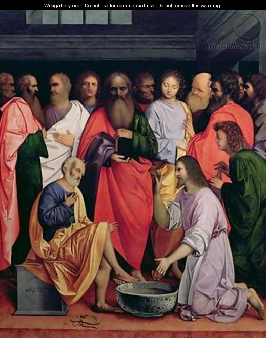 The Washing of the Feet 1500 - Giovanni Agostino Da Lodi
