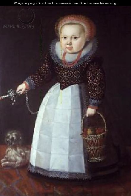 Young Child with a Dog - Johan Cornelisz van Loenen