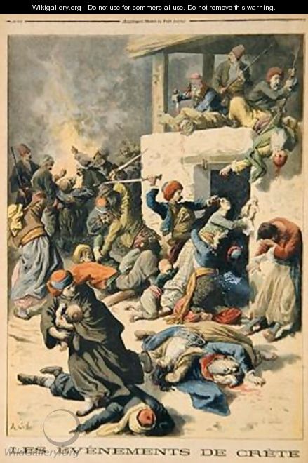Events of Crete from Le Petit Journal - Frederic Lix