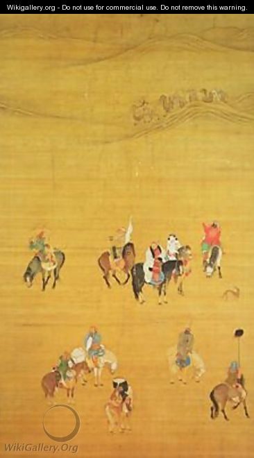Kublai Khan 1214-94 Hunting Yuan dynasty 2 - (attr. to) Liu Kuan-tao