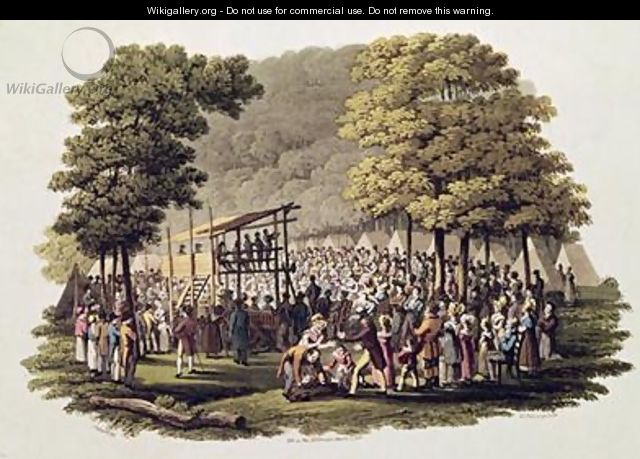 Camp Meeting of the Methodists in North America 2 - (after) Milbert, Jacques