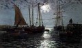 A Moonlit Harbour - Thomas Rose Miles