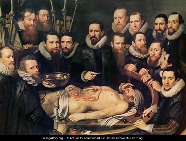 The Anatomy Lesson of Doctor Willem van der Meer in Delft - Pieter van Miereveld