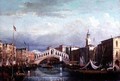 View of the Rialto Bridge in Venice - Giovanni Migliara