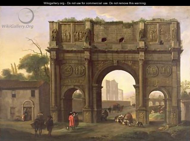 The Arch of Constantine Rome 1640s - Jan Miel