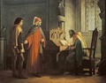 Dante 1265-1321 presenting Giotto 1266-1337 to Guido da Polenta - Giovanni Mochi