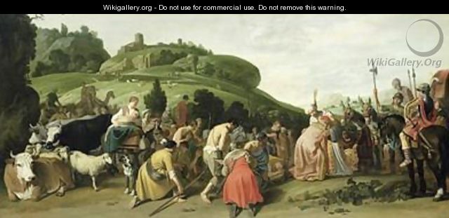 Joseph Receives his Father in Egypt 1628 - Claes Cornelisz Moeyaert