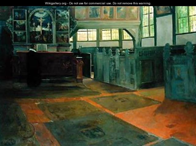 The Church of Allermohe 1895 - Alfred Mohrbutter