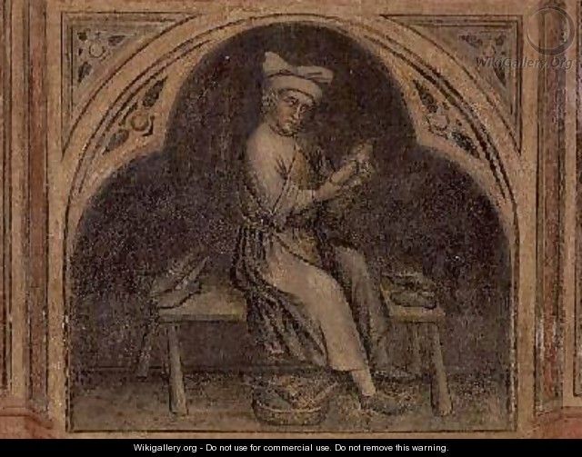 The Cobbler from The Working World cycle after Giotto 1450 - Nicolo & Stefano da Ferrara Miretto