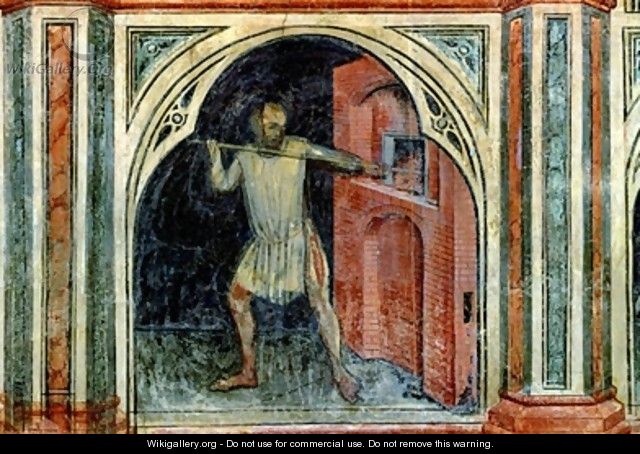 The Baker from The Working World cycle after Giotto 1450 - Nicolo & Stefano da Ferrara Miretto
