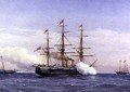 HMS Bacchante with HM Yacht Osborne 1883 - William Frederick Mitchell