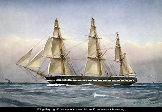 HMS Glasgow at Sea in 1861 1903 - William Frederick Mitchell