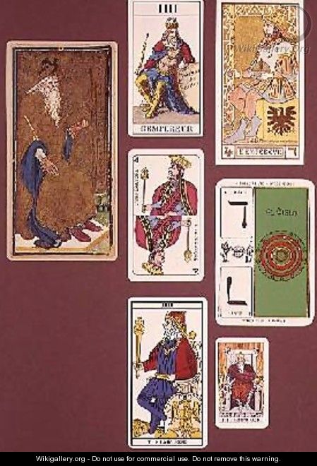 IIII The Emperor seven tarot cards from different packs - (attr.to) Minchin, William
