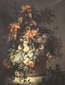 Roses convolvuli poppies honeysuckle and other flowers - Jean-Baptiste Monnoyer