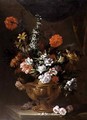 Flowers in a Sculptured Vase - Jean-Baptiste Monnoyer