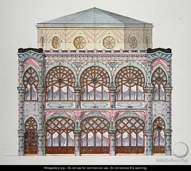 Elevation of a Cafe-Concert from a folio of designs 1870 - H. Monnot