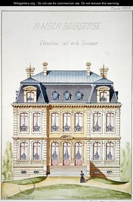 Terrace elevation of a house for the Bourgeoisie - H. Monnot