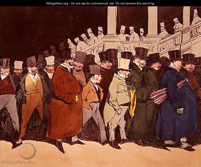 Leaving the Office at 4 o clock 1830 - Henri Bonaventure Monnier