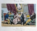 Humorous Depiction of the Behaviour and Conversation of Guests After Dinner - Henri Bonaventure Monnier