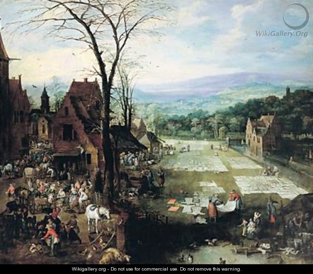 Market and Bleaching Ground 1620-22 - Joos or Josse de, The Younger Momper