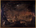 Burning town by the sea - Joos or Josse de, The Younger Momper