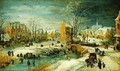 Village in Winter - Joos or Josse de, The Younger Momper