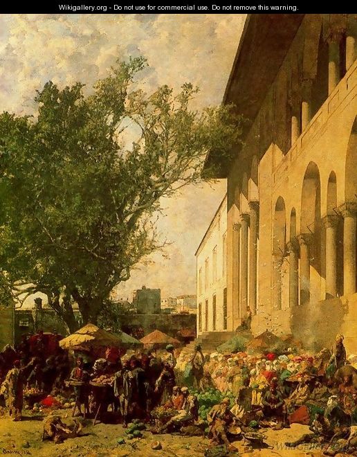 Market at Constantinople - Alberto Pasini