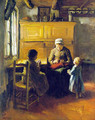 The sewing lesson - Albert Neuhuys